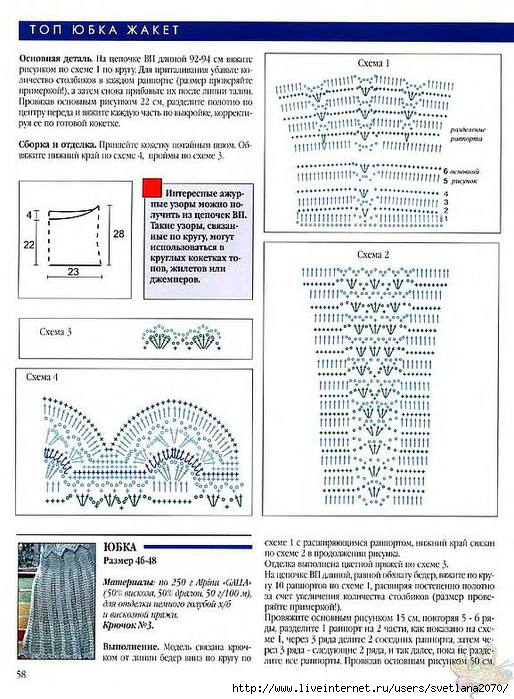 Летний костюм крючком для женщин схемы и описание