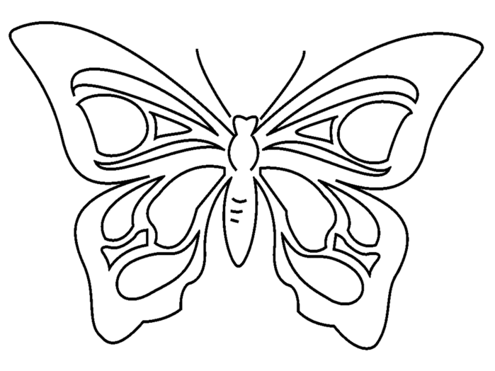 Цветные мотыльки в аппликации “Бабочка”