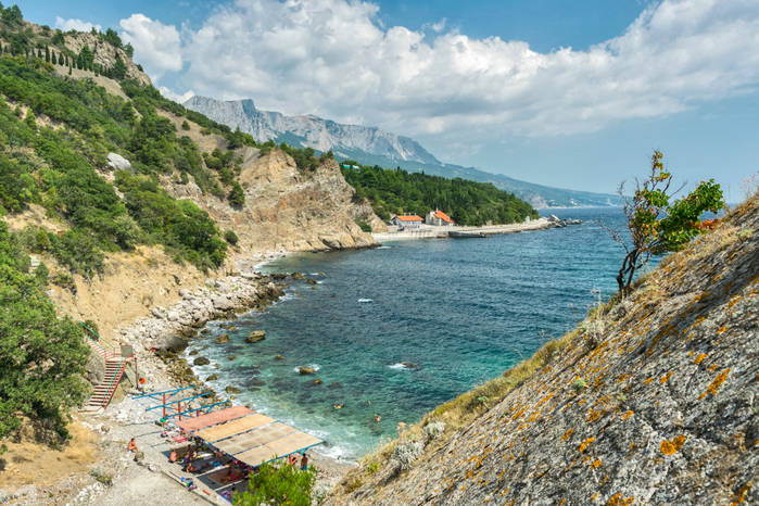 Пгт крыма. Меллас Крым поселок. Поселок санаторное Крым. Меллас поселок санаторное. Санаторное ЮБК Крым.