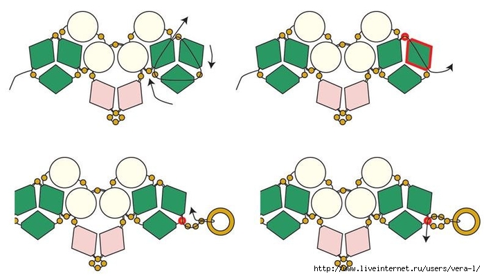 Цепочка из бисера схема