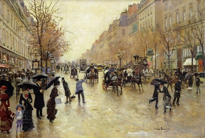 Boulevard Poissonniere in the Rain (657x442, 392Kb)