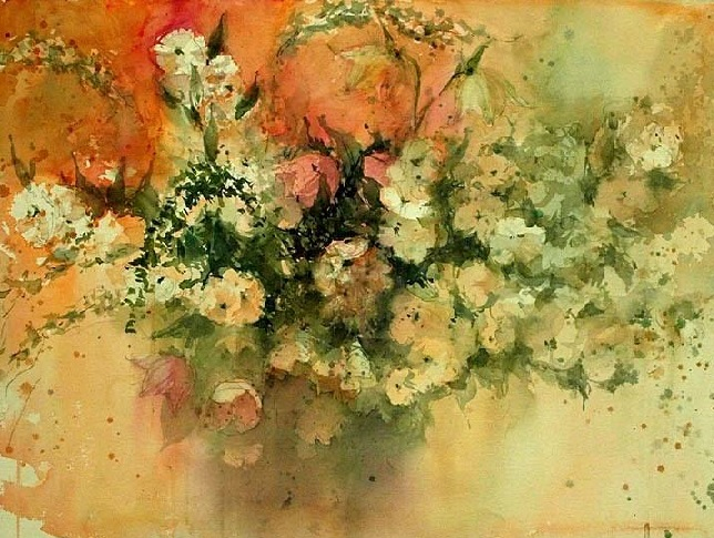Common pearlbush, Christmas rose, and Thunberg spirea (644x485, 376Kb)