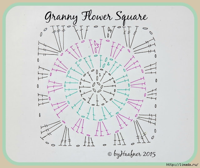 Granny Flower Square Chart (640x538, 182Kb)