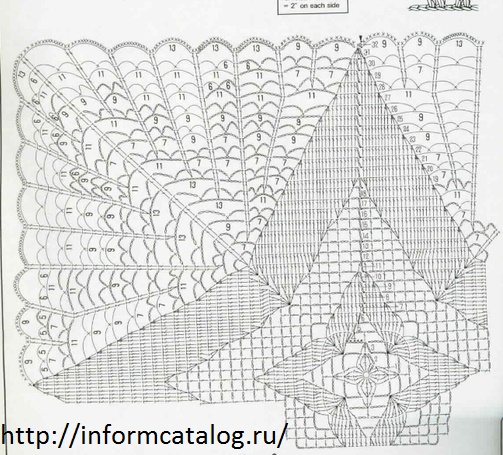 Ажурные подушки крючком со схемами