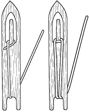 Челнок для плетения сетей чертеж