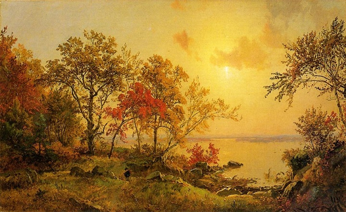 Autumn Landscape - View of Greenwood Lake, 1875 (700x429, 429Kb)