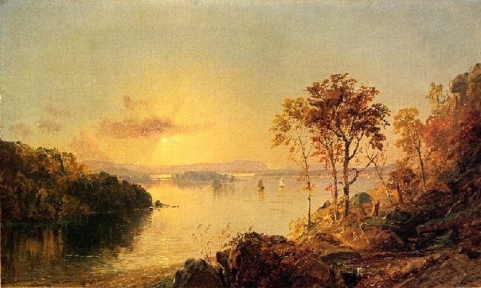 Figures on the Hudson River, 1874 (700x418, 348Kb)