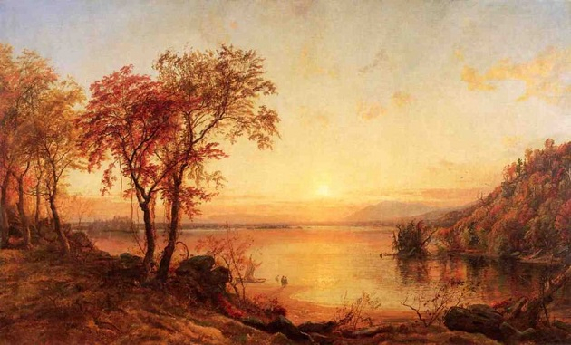 Sunset at Greenwood Lake, 1888 (630x381, 251Kb)