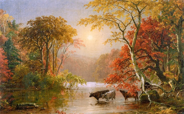 Autumn on the Delaware River (640x398, 414Kb)
