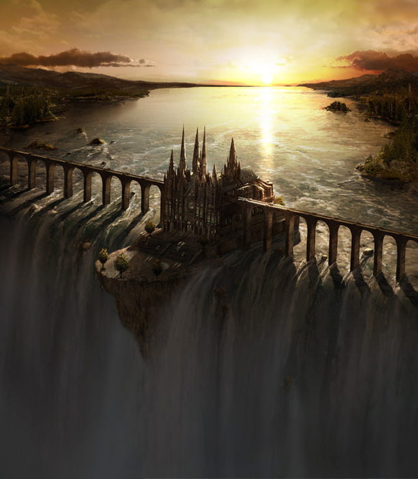 Waterfall_Castle_matte_art (610x700, 130Kb)