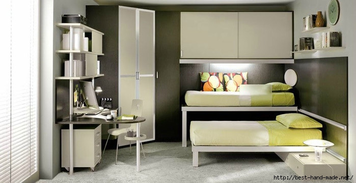 Tumidei-Shared-Kids-Room-With-Green-Theme (700x360, 128Kb)