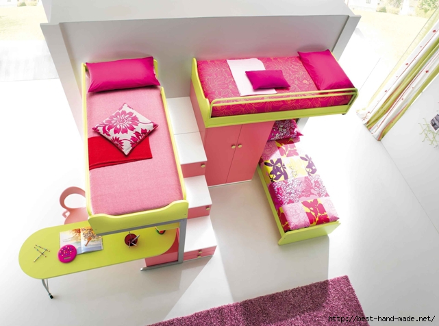Yellow-and-Pink-Bunk-Beds-for-Three-Girls (641x476, 183Kb)