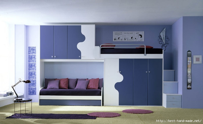 Blue-White-and-Violet-Bunk-Beds-with-Sofa-Bed (700x426, 126Kb)