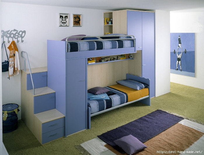 Light-Blue-Bunk-Beds-Furniture-with-Practical-Storage-System-Hidden-Understairs (700x530, 200Kb)
