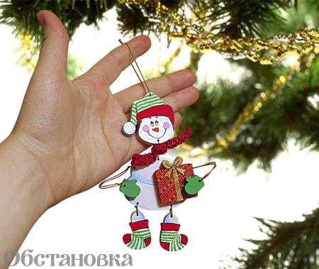 Набор для творчества «Ёлочные украшения своими руками», подвеска снеговик