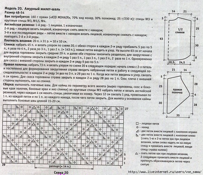 Кофта паутинка спицами схемы