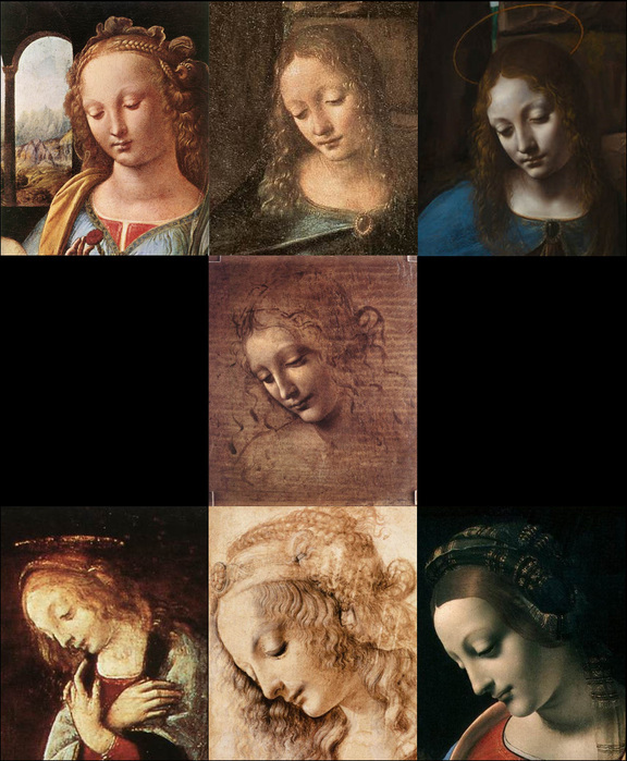 Collage di figure femminili di Leonardo da Vinci (576x700, 171Kb)