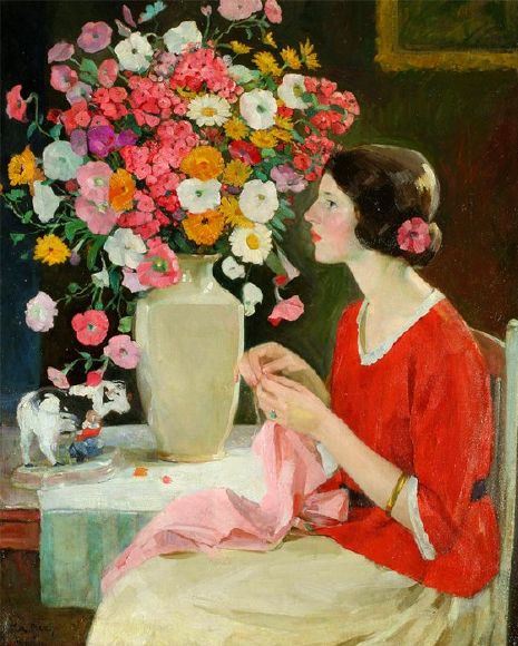 Karl Albert Buehr (German-born American Painter, 1866-1952) Expectancy (465x580, 61Kb)