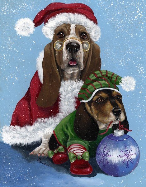 Basset Hound Proud Santa GF1075 72 dpi (469x600, 105Kb)