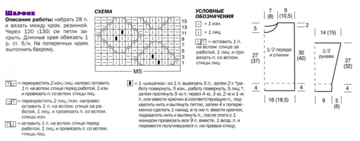 Прост вязание описание. Свитер-шарф схема вязания спицами. Шарф-свитер спицами схемы и описание. Шарф-кофта спицами с описанием схемы. Джемпер с шишечками спицами для девочки схема.