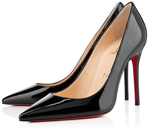 Christian Louboutin Decollete 554 100mm Patent Point Toe Pumps Black (500x444, 43Kb)