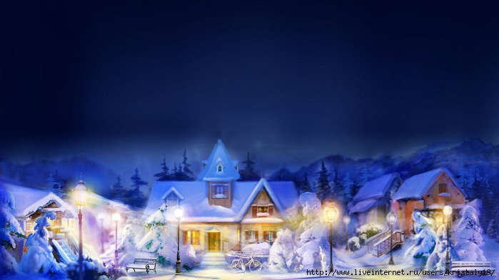 Winter-Beautiful-Christmas-fantasy-house-lights-New-Year-Nice-night-town (700x393, 120Kb)