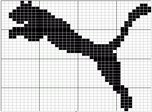 Адидас нарисовать по клеточкам