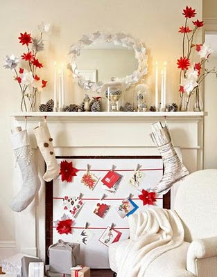 Holiday Christmas Fall decor - interior design - Fireplace and mantlepiece decor and design - 7 (313x400, 35Kb)