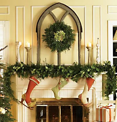 Holiday Christmas Fall decor - interior design - Fireplace and mantlepiece decor and design - 11 (381x400, 52Kb)