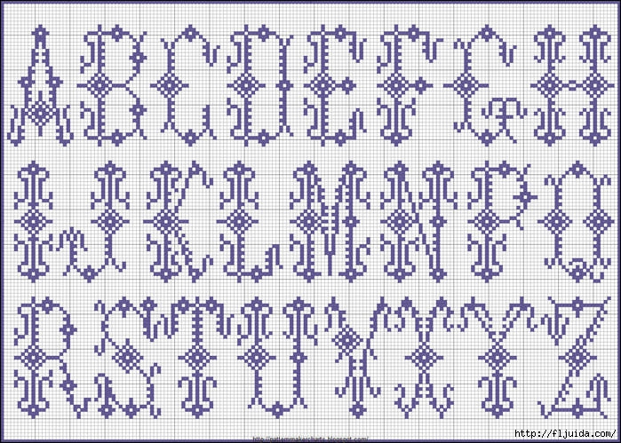 Узорная буква и для вышивки. - Вышивка простая - Каталог статей - Учимся вышивать