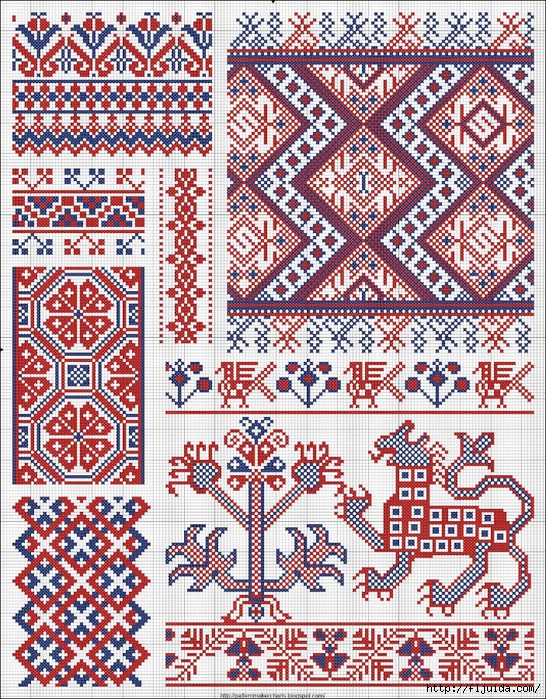 Collected velikorusskih and malorossiyskih patterns for embroidery - 04 (546x700, 575Kb)