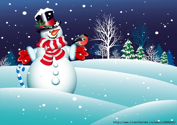 fondos-navideños-con-muñeco-de-nieve-en-invierno (700x494, 225Kb)