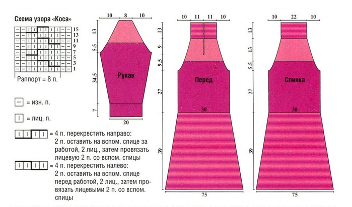 Американская пройма крючком схемы