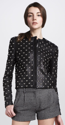 Diane von Furstenberg 'Kate' Studded Leather Jacket (218x421, 81Kb)