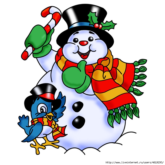 Раскраска снеговик для детей