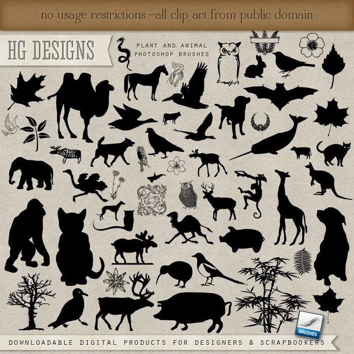 ps_brushes__plants_and_animals_by_cesstrelle-d5qdxsg (700x700, 390Kb)