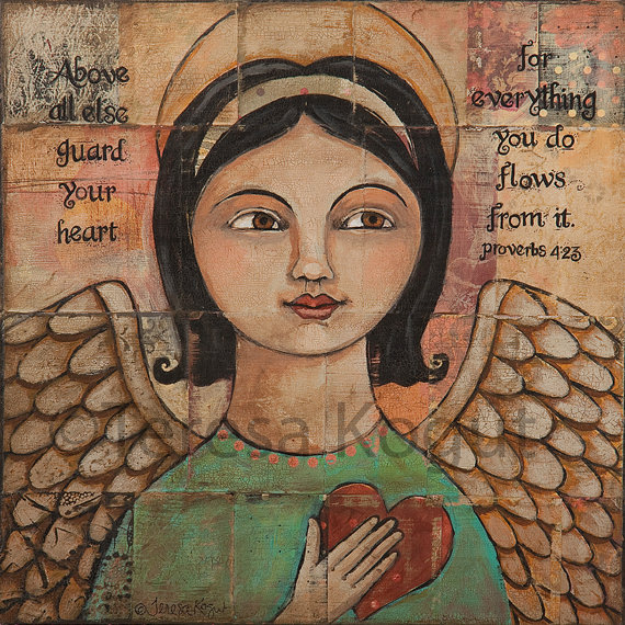 Guard Your Heart 12x12 print on wood by Teresa Kogut (570x570, 150Kb)