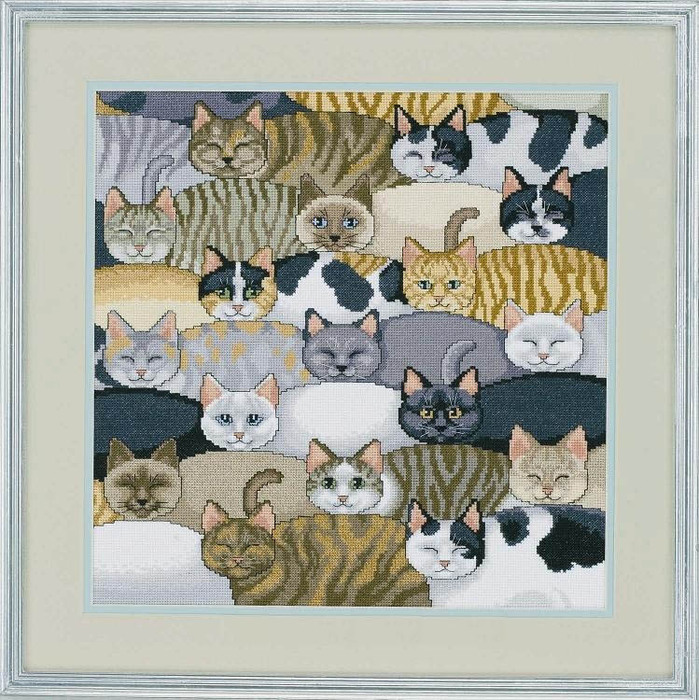JCA   #04753 Kitty Kitty Pillow - pic 02 (699x700, 200Kb)