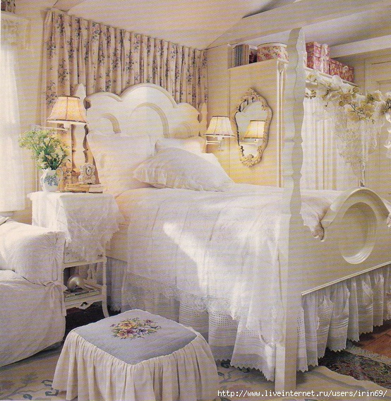 Односпальные кровати в стиле прованс