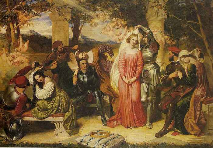 The Contest of Beauty for the Girdle of Florimel. Britomartis unveiling Amoret (700x488, 50Kb)