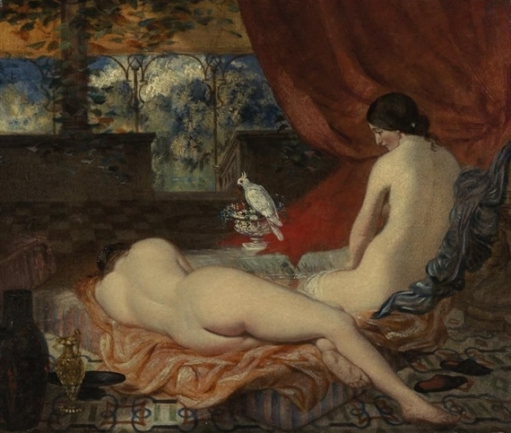 ATTRIBUTED TO BRITISH, 1820-1900 AN AFTERNOON IDYLL (570x483, 204Kb)