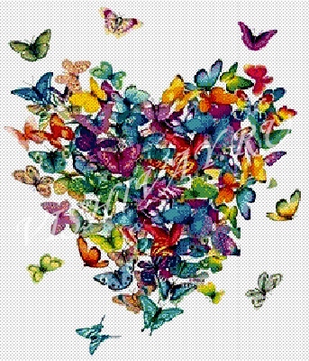 Сердце из бабочек (343x400, 138Kb)