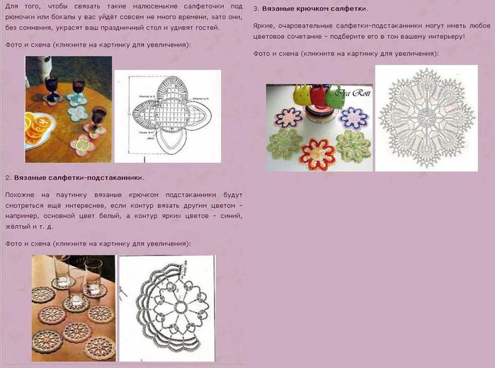 Подставка для кружек крючком схема и описание