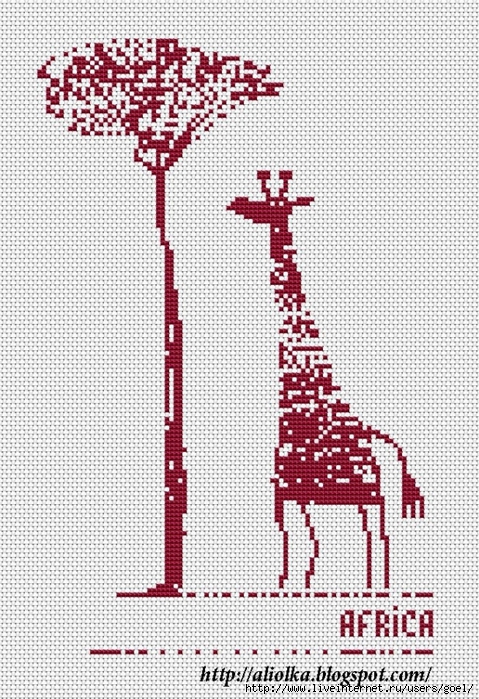 Схема вышивки «Сафари 2 - Жираф»