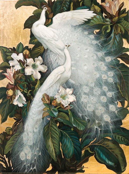 White Peacocks and Beaumontia (518x699, 184Kb)