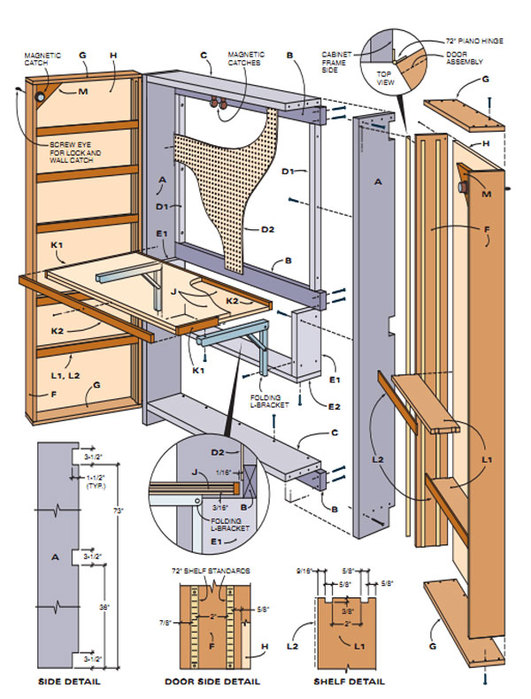 Шкаф для инструментов своими руками чертежи