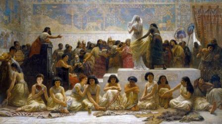 Edwin Longsden Long - The Slave Market of Babylon (448x251, 28Kb)