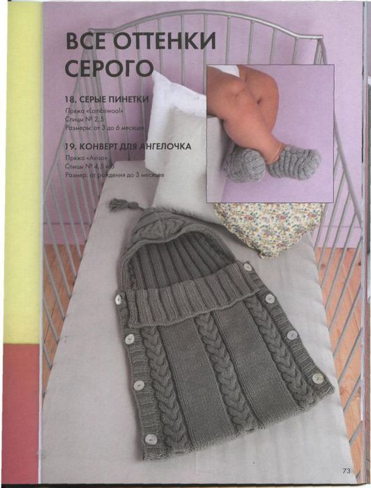 Комплект на выписку “Уютное тепло”: конверт-кокон с капюшоном и плед