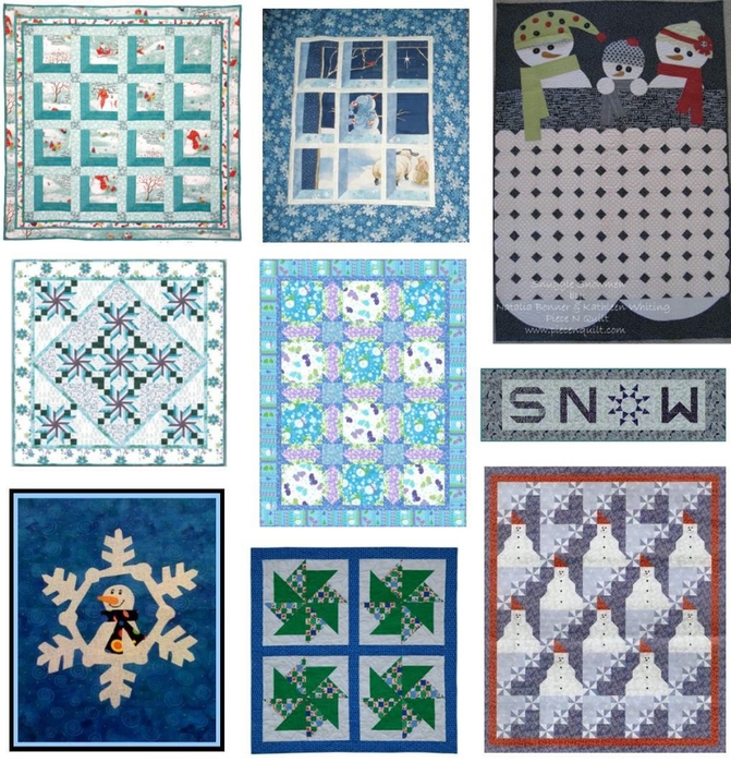 Free pattern day montage, snowmen, quiltinspiration.blogspot.com (671x700, 412Kb)