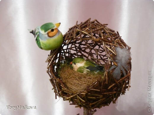 Поделка гнездо с птичками своими руками